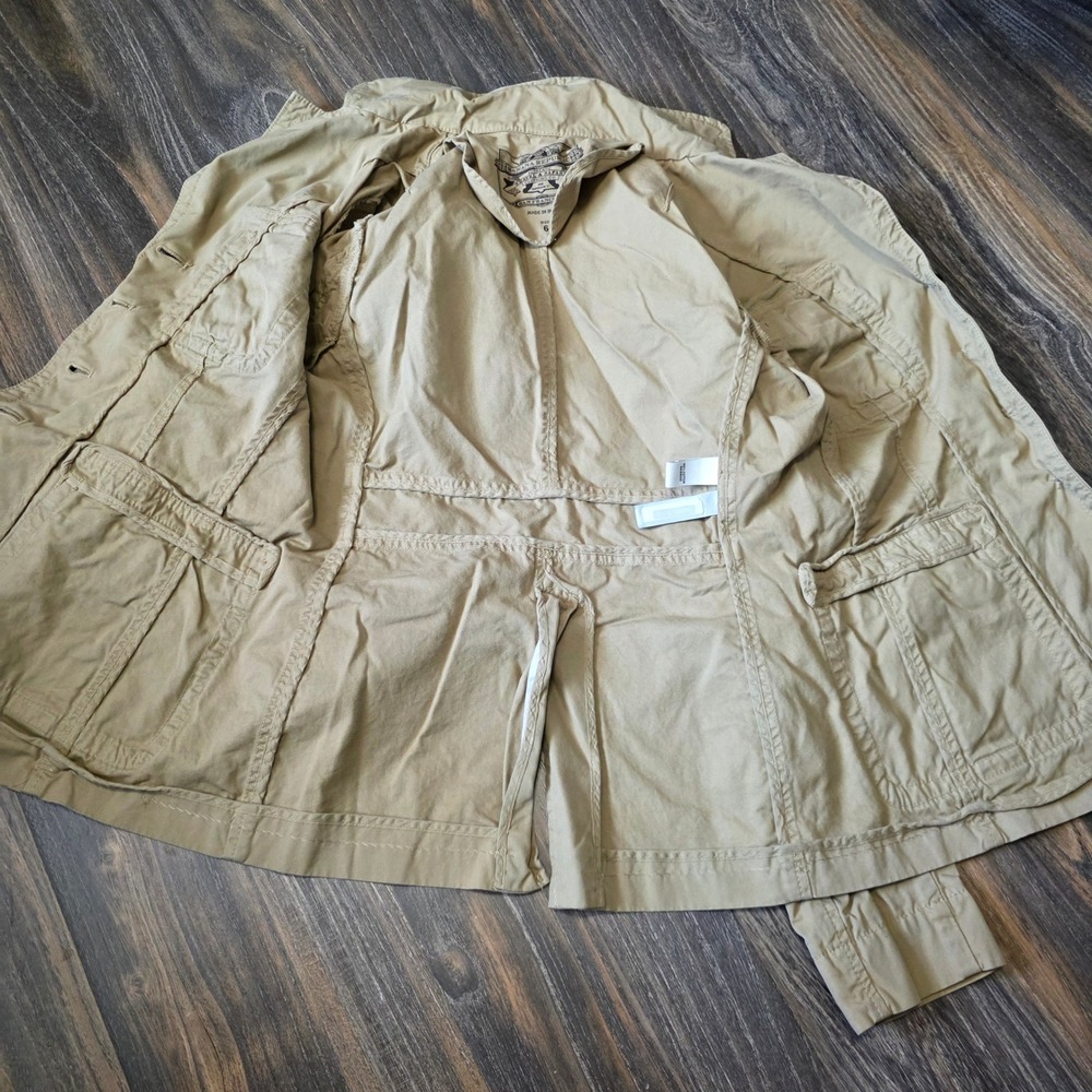 Banana Republic Heritage Safari Jacket Khaki Tan Cotton Field Blazer 417077-01 6 - Picture 9 of 10